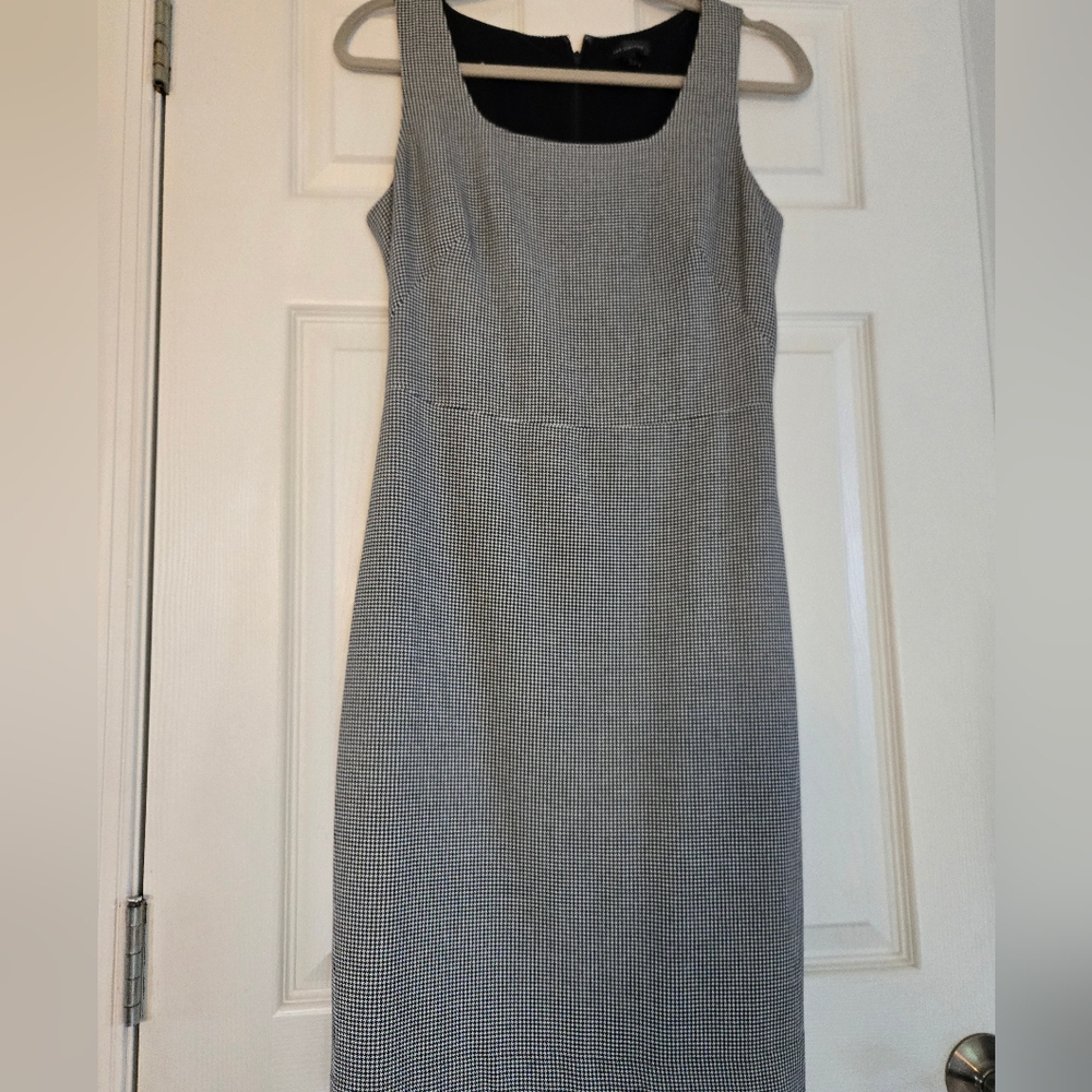 The Limited Black and White Sheath Midi Dress